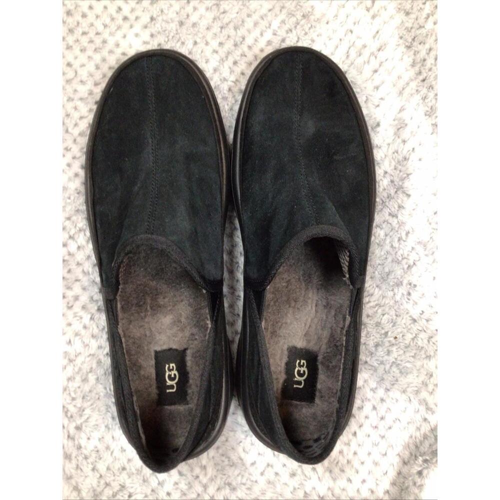 New Men's 100% UGG Brand Kick It Slip-On Casual Slipper Shoes Black 1118495